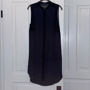 All Saints sleeveless dress with navy so and sheer black detail. Size US 6